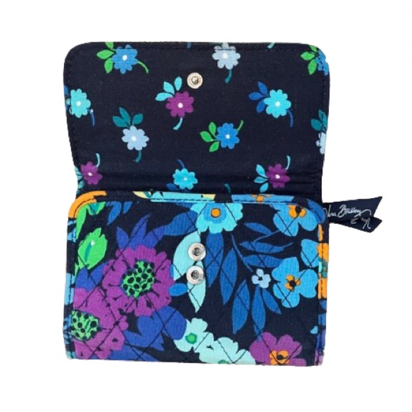 Vera Bradley Euro Trifold Wallet in Midnight Blue - Picture 3 of 12